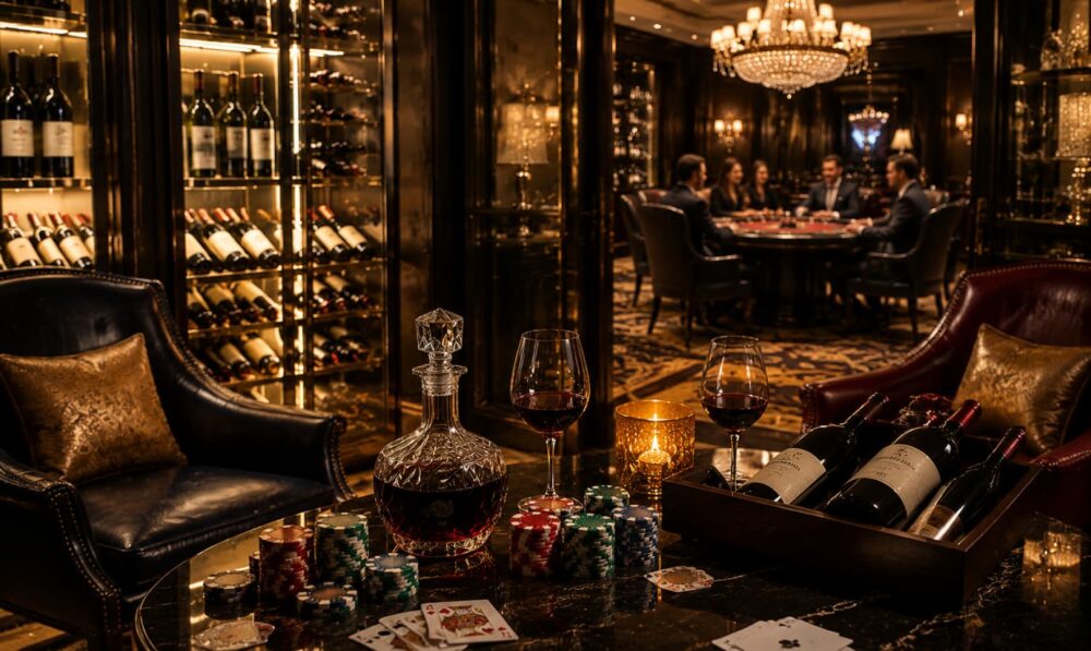 Casino lounges, private wine collections and luxury casino hospitality